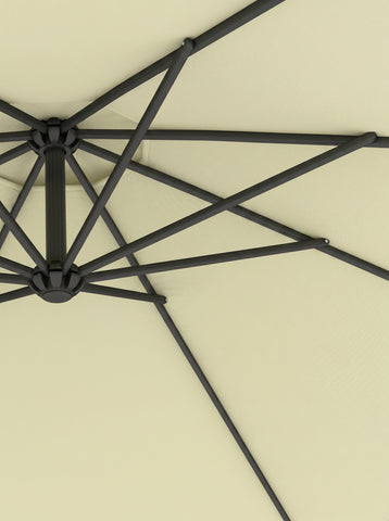 10' Cantilever Tilt Offset Patio Umbrella w/ UV & Water Safe Material & Cross Base (Weight Not Included)