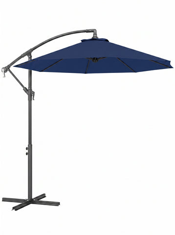 10' Cantilever Tilt Offset Patio Umbrella w/ UV & Water Safe Material & Cross Base (Weight Not Included)