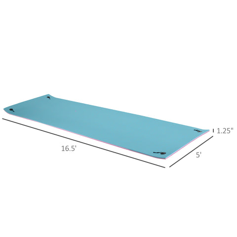 10' x 5' Floating Water Mat, 3-Layer Swimming Pool Float Ultimate Super-Sized Portable Foam Raft, Thick and Durable Water Activities Mat for Lake, Oceans