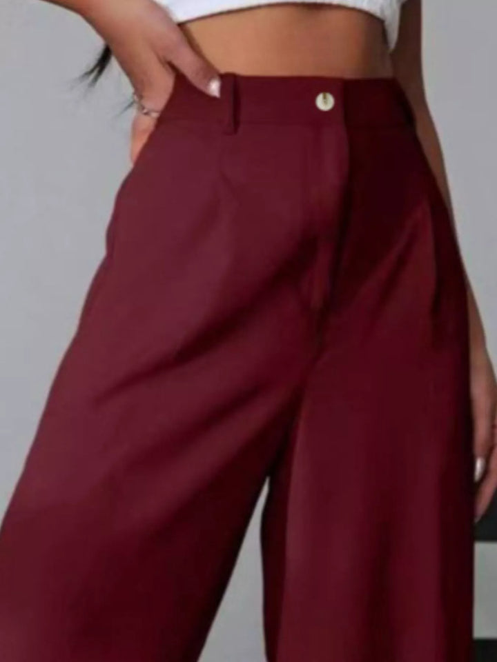 Wide Leg Pleated Pants