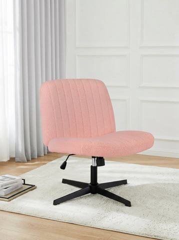 [World Cup 2026]Cross-Legged Chair No Wheels Armless Swivel Home Office Chair