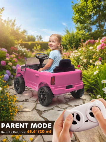 Qaba 12V Kids Ride on Car, Licensed Dodge RAM 3500 Ride on Toys with Dual Motors, Remote Control for Toddlers