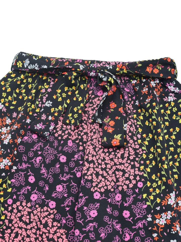 Floral High Rise Wide Leg Pants
