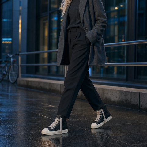 Chunky Platform Oversized Knit Laces Street-Style Boots