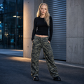 Low Rise Camo Cargo Jeans