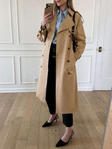 Classic Double Breasted Trench Coat