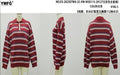 Oversized Striped Polo Collar Sweater