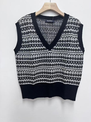 Classic Pattern V Neck Sweater Vest