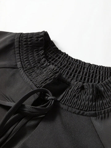 Long Sleeve Tiered Mini Dress