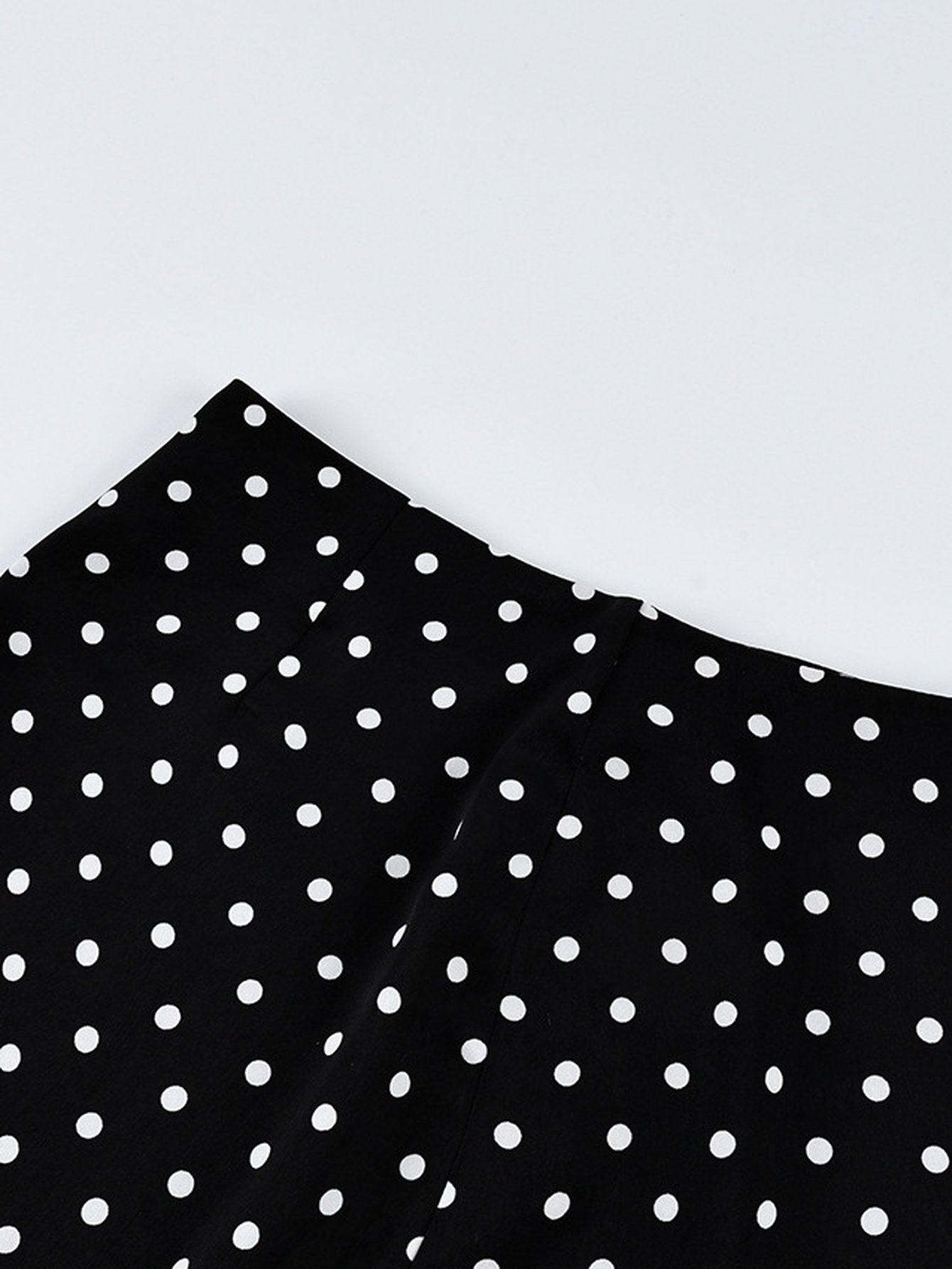 Polka Dot Lace Trim Mini Skirt