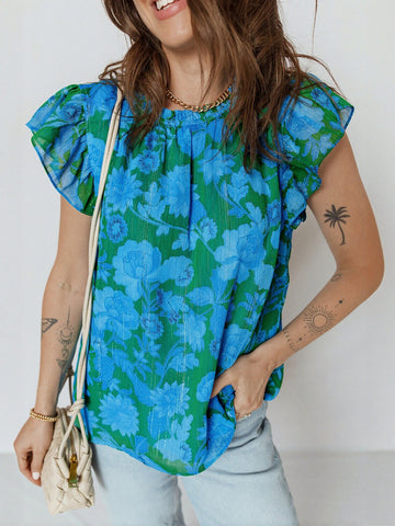 Floral Puff Sleeve Blouse