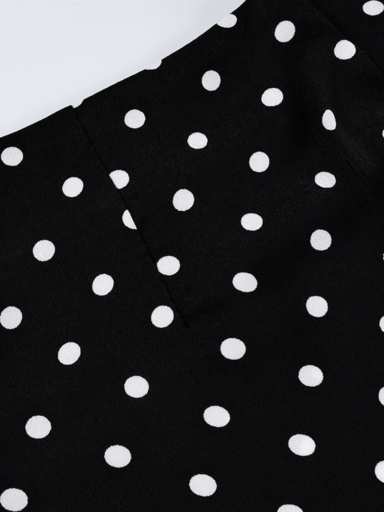 Polka Dot Lace Trim Mini Skirt