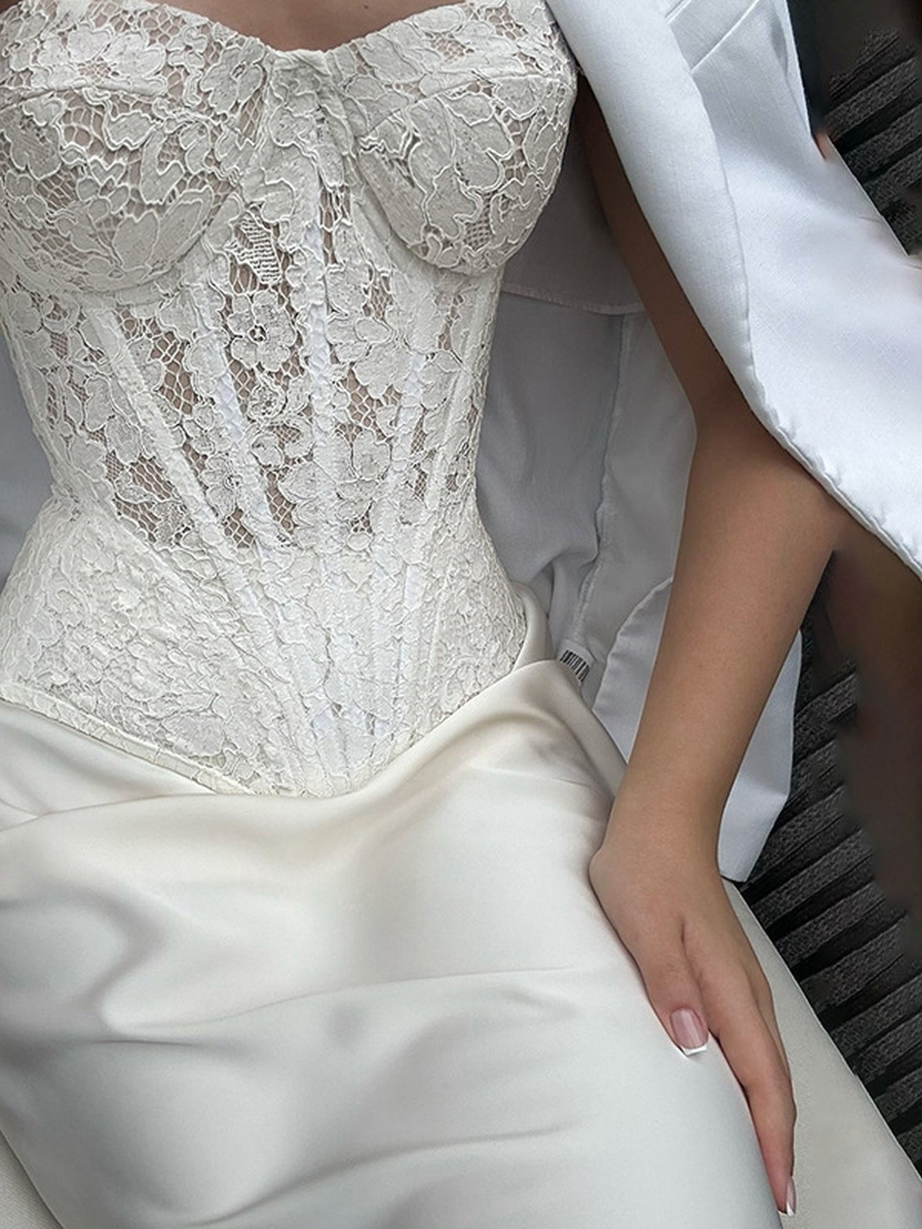 Elegant Lace Corset Maxi Skirt Set