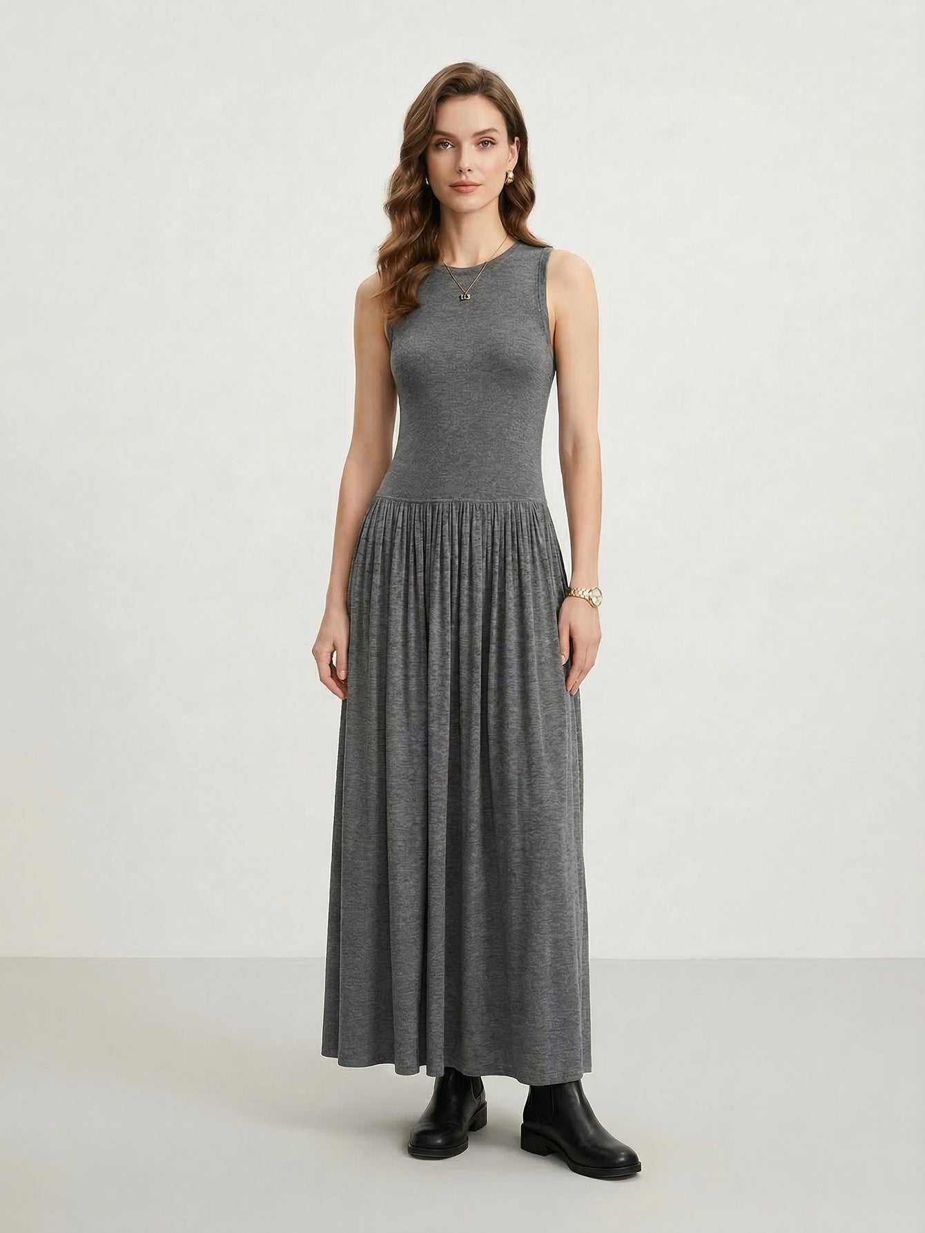 Wool Blend Tank Dress