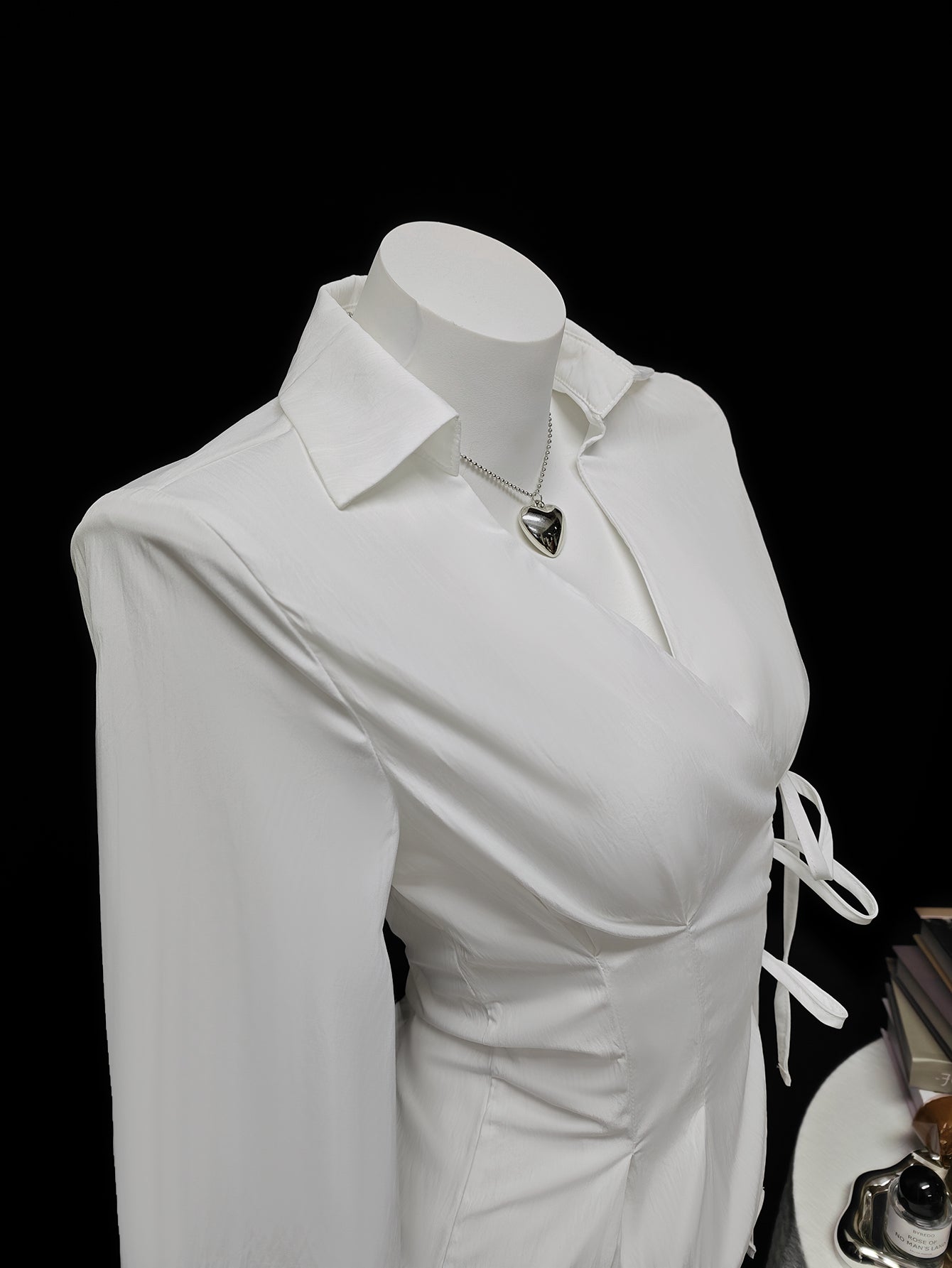Gothic Lace Up V Neck Shirt