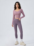 Seamless Long Sleeve Yoga Crop Top