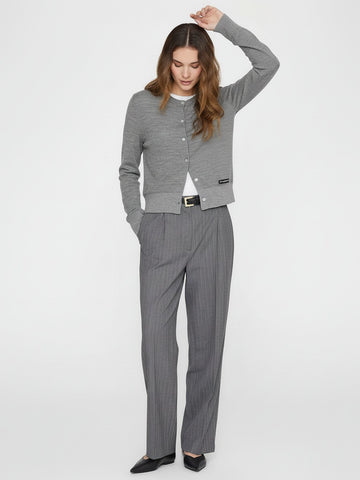 Round Neck Wool Cardigan