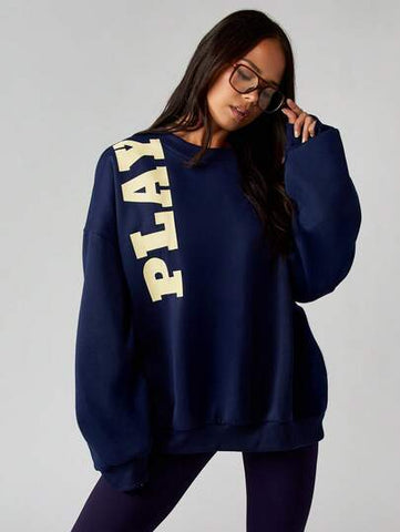 Oversized Graphic Play Print Sweatshirt