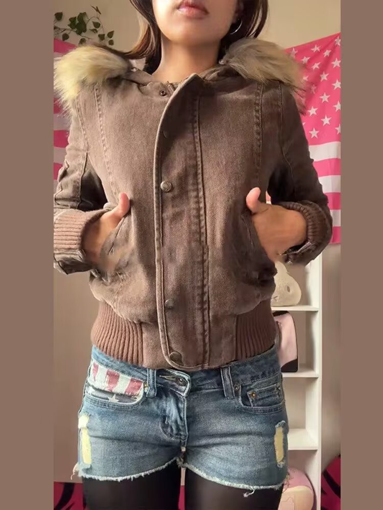 Faux Fur Lined Hooded Jacket