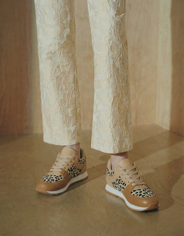 Leopard Print Rubber Sole Fashion Sneakers