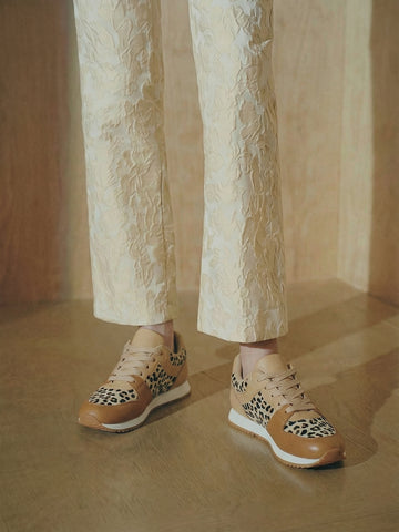Leopard Print Rubber Sole Fashion Sneakers
