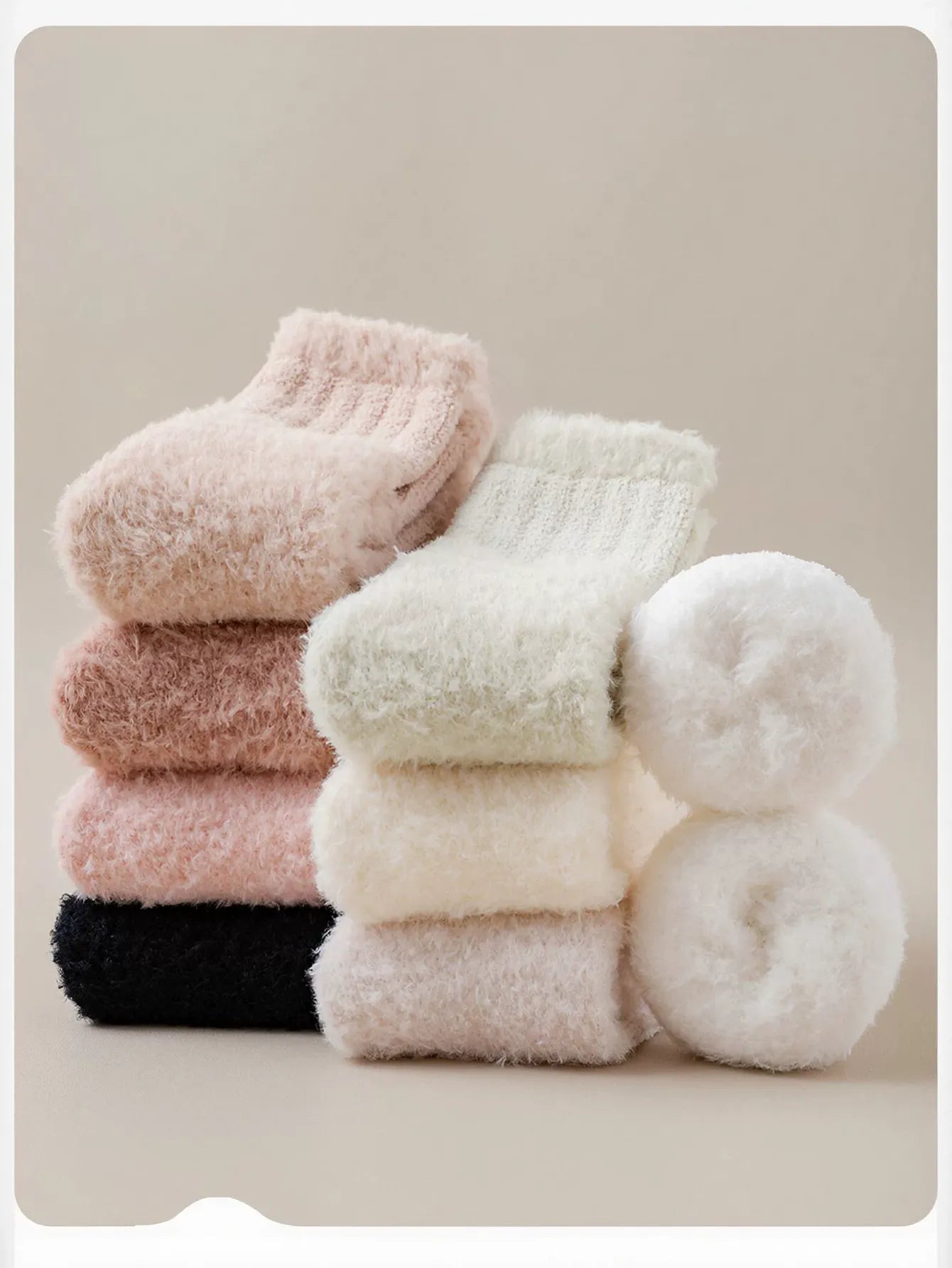 Cozy Fuzzy Plush Crew Socks