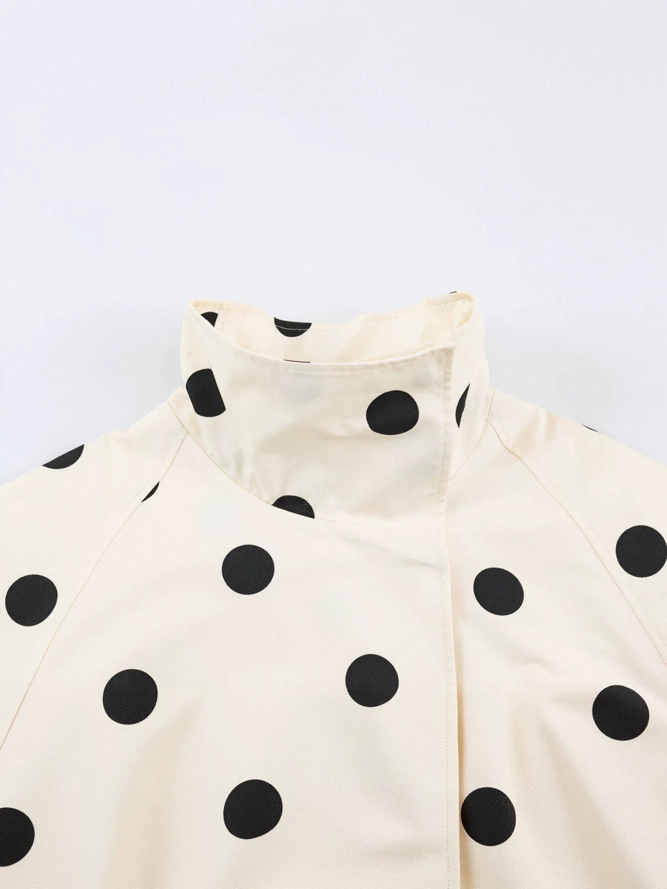 Casual Polka Dot Stand Collar Jacket