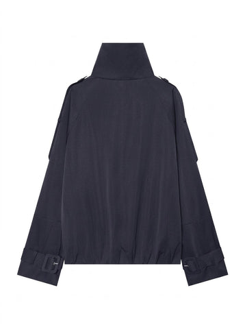 Cropped Double Breasted Trench Coat