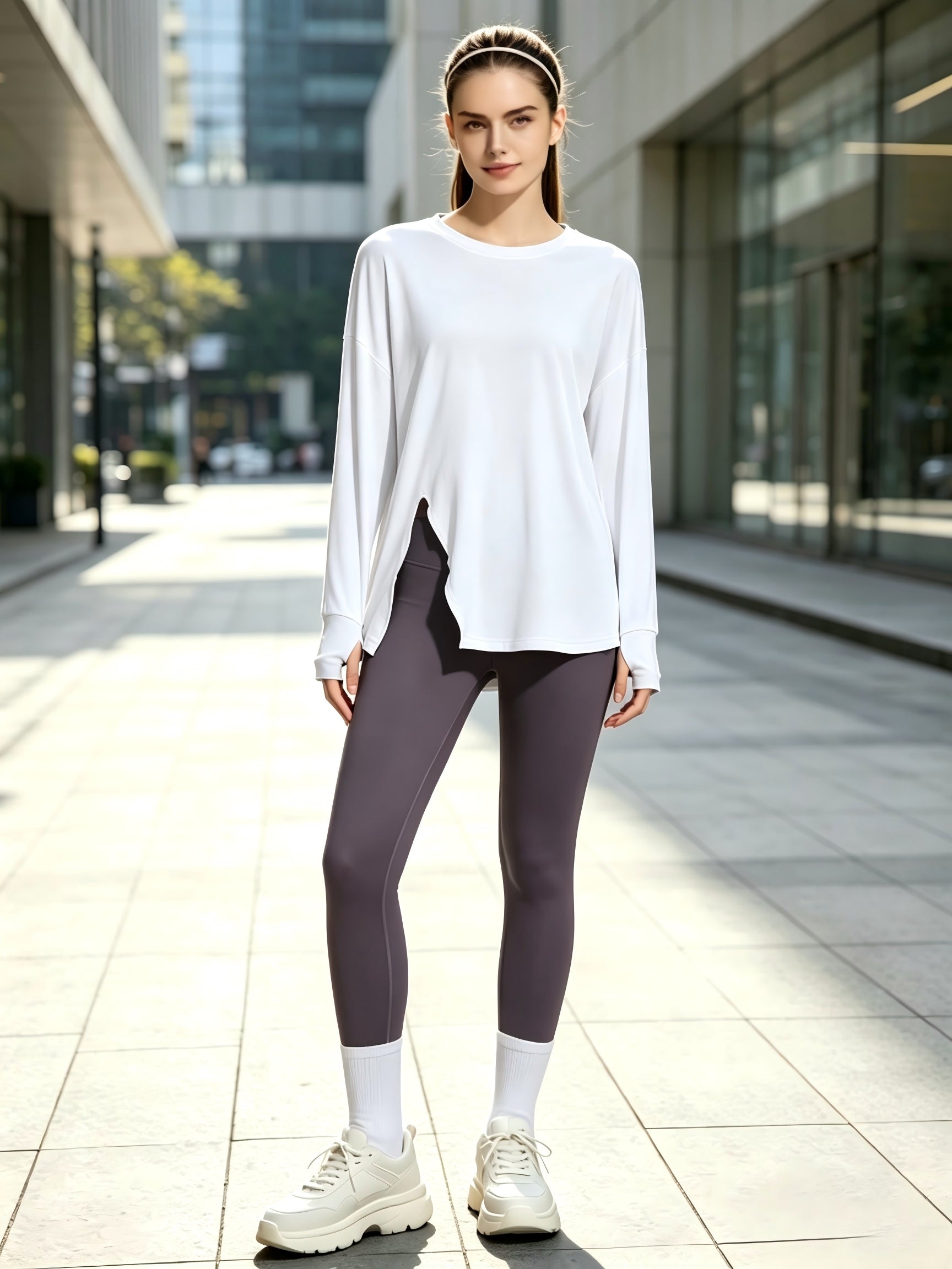 Buttery Soft Slit Hem Yoga Tee