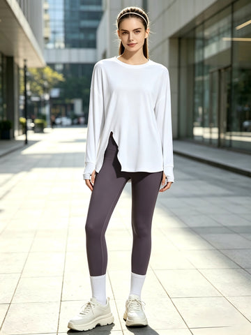 Buttery Soft Slit Hem Yoga Tee
