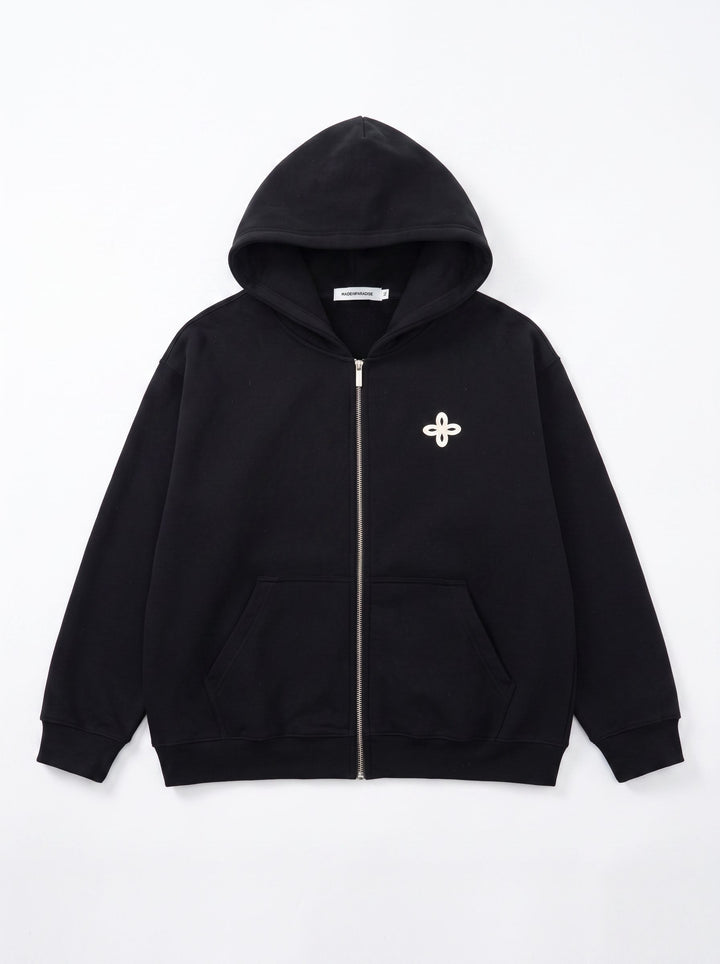 Oversized Graphic Zip Up Hoodie