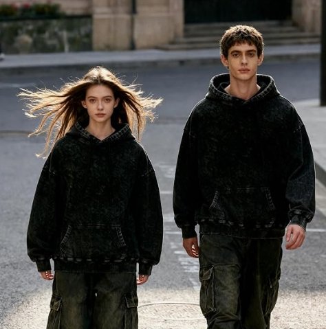 Oversized Acid Wash Unisex Hoodie
