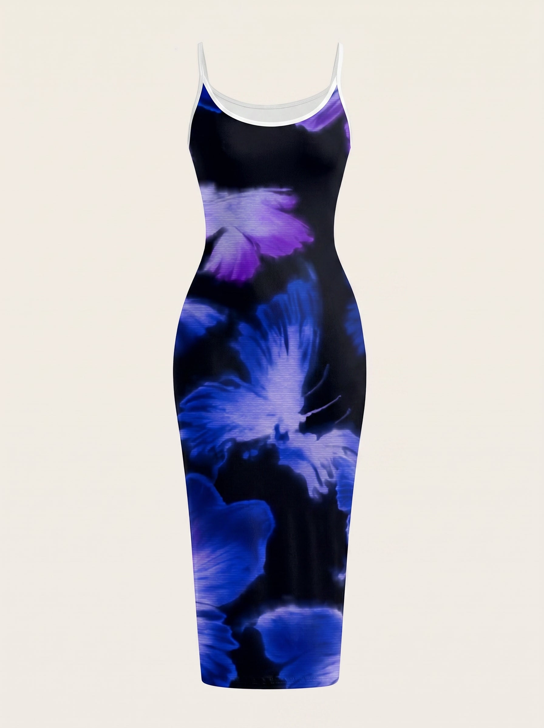 CAPRI Floral Print Sleeveless Bodycon Midi Dress
