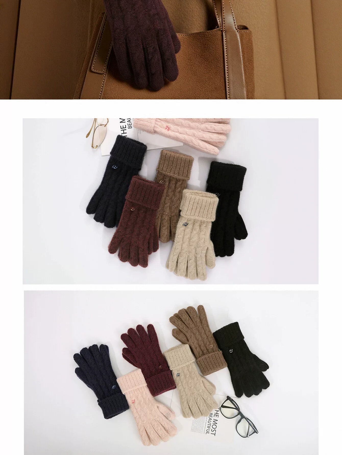 Cozy Cable Knit Winter Gloves