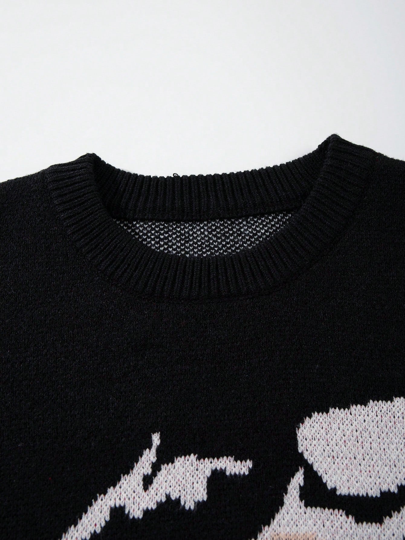 Oversized Anime Graphic Knit Sweater