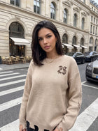 Oversized Grunge Cross Graphic Knit Sweater