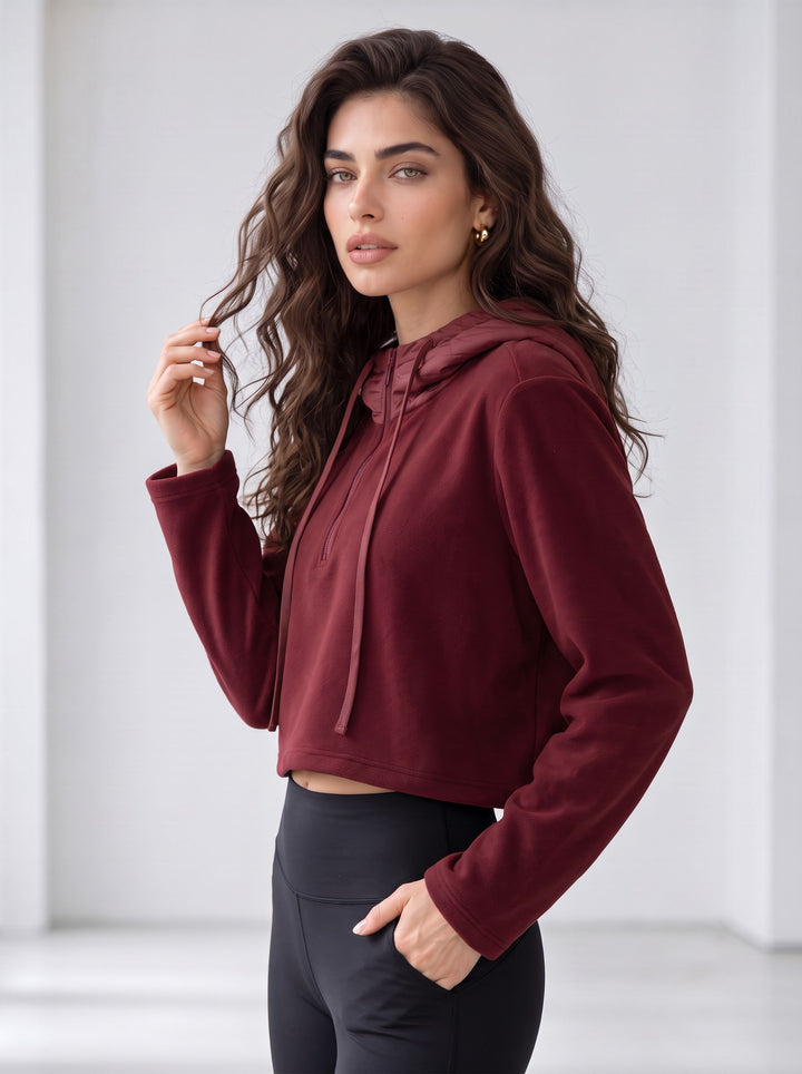 Cozy Fleece Quarter Zip Hoodie