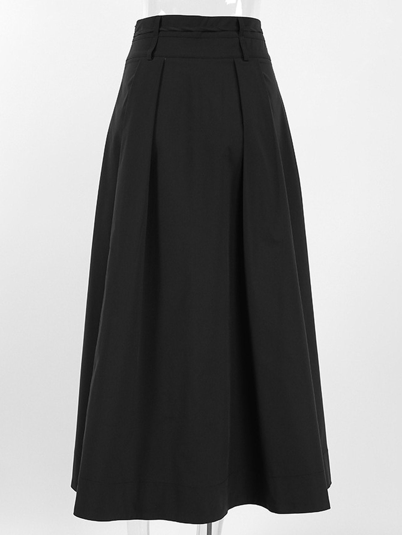 High Waisted Pleated Maxi Skirt