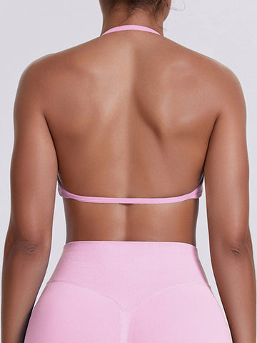 Seamless Halter Neck Sports Bra