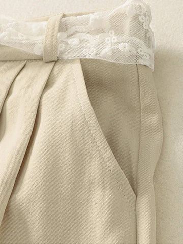 High Waisted Wide Leg Trousers