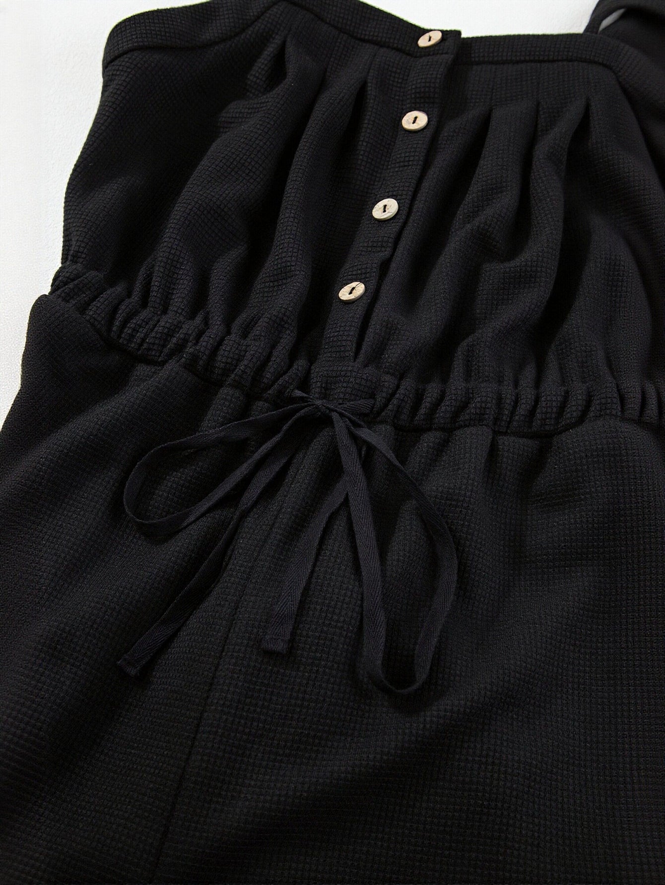 Button Front Wide Leg Jumpsuit