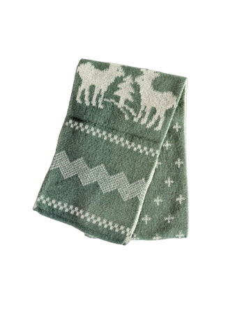 Cozy Reindeer Pattern Winter Scarf