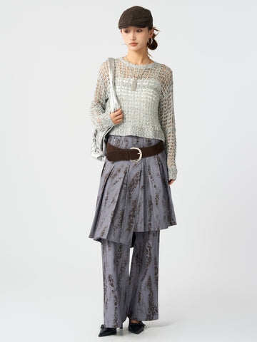 High Waisted Animal Print Trousers