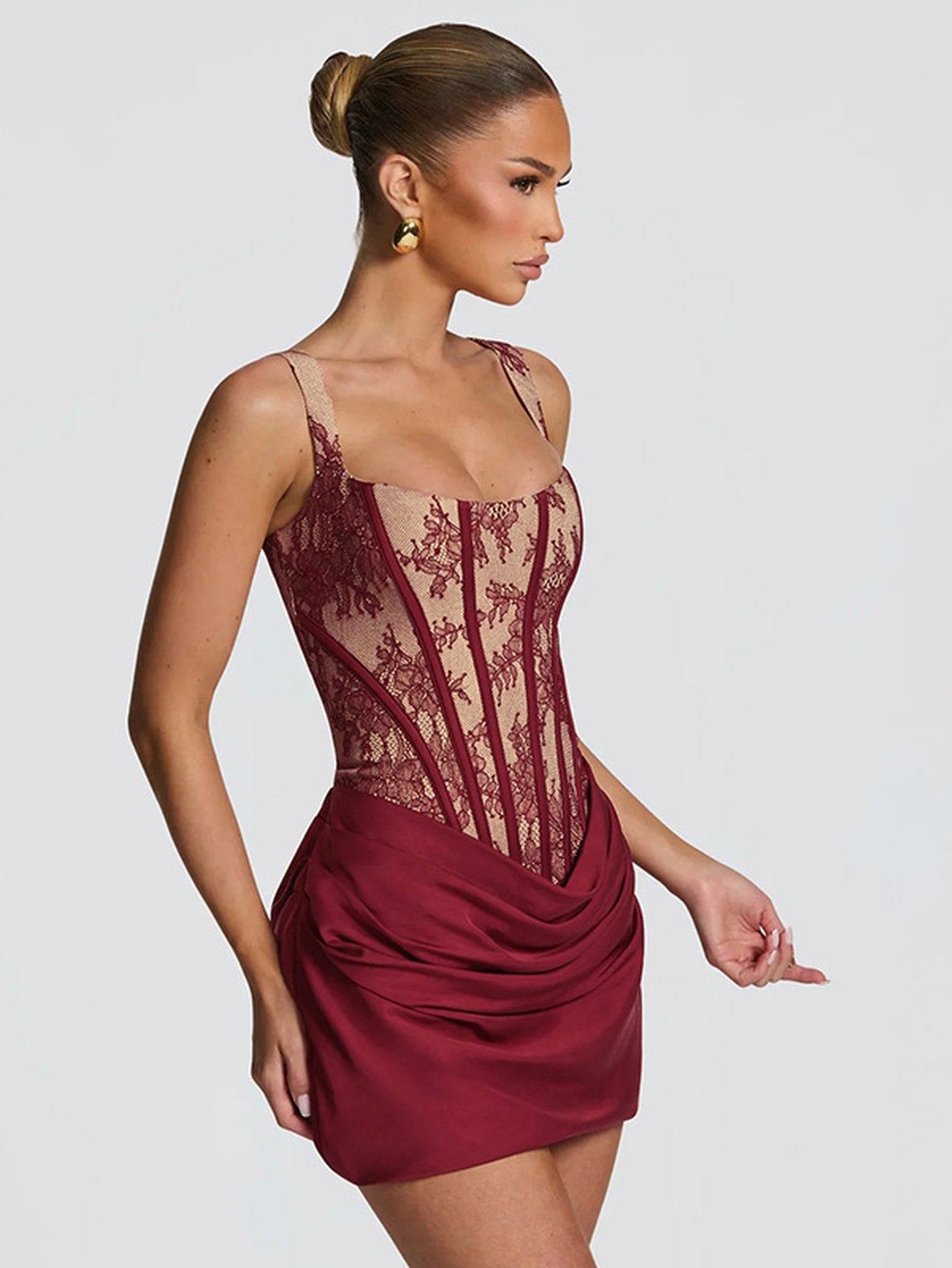 Lace Corset Bodycon Mini Dress
