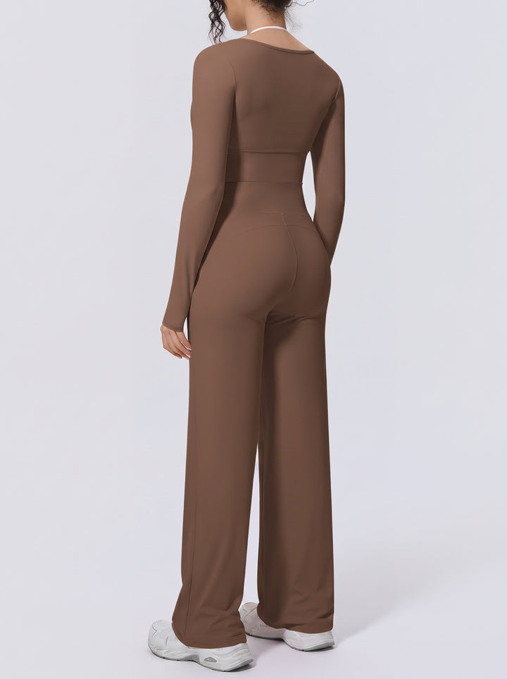 Seamless Ribbed Crop Lounge 2 Piece Set
