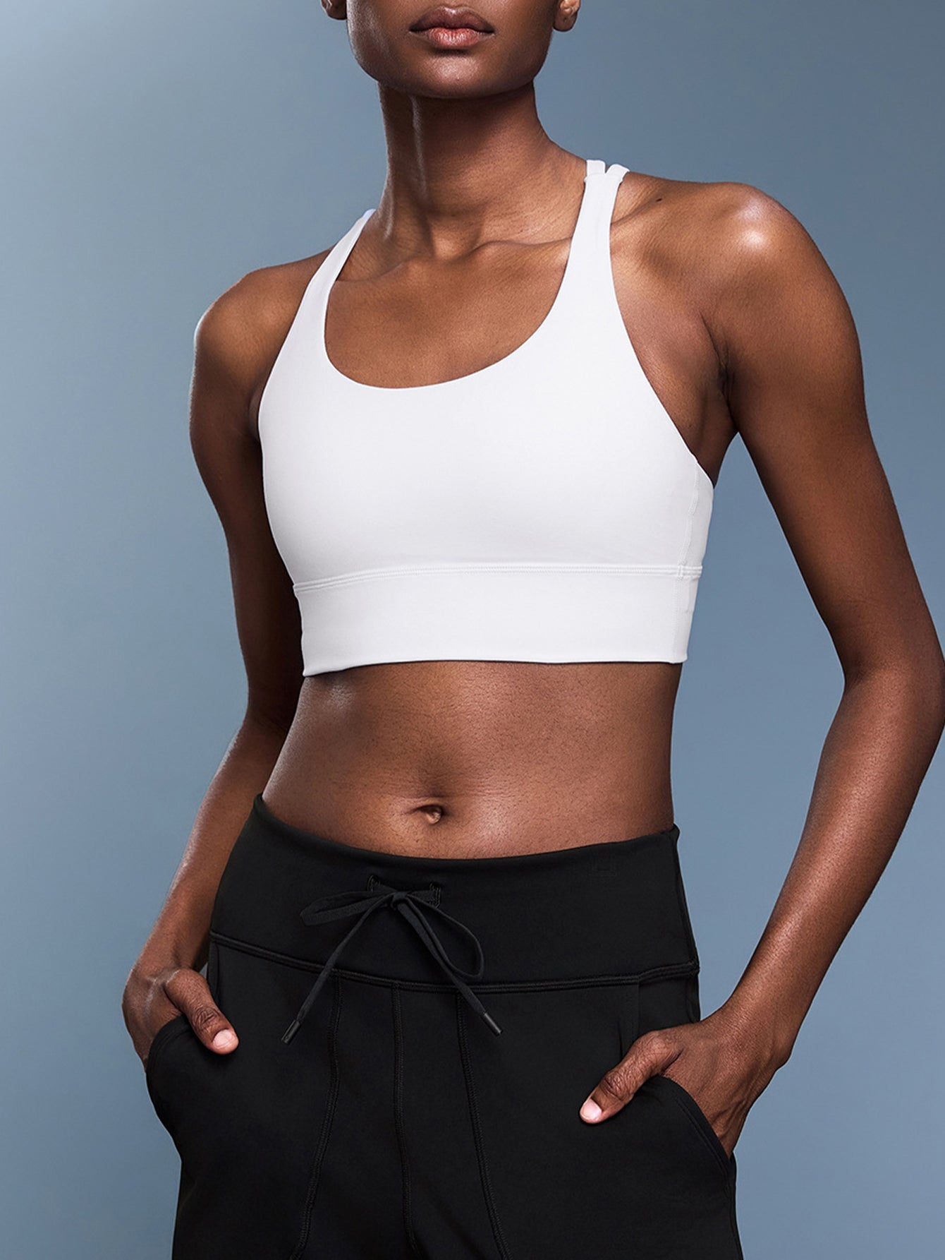 Sweat-Wicking Crisscross Back Sports Vest-Multicolor