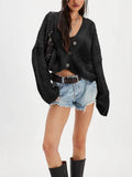 Oversized Cable Knit Button Up Cardigan