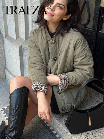 Quilted Button Down Bomber Jacket