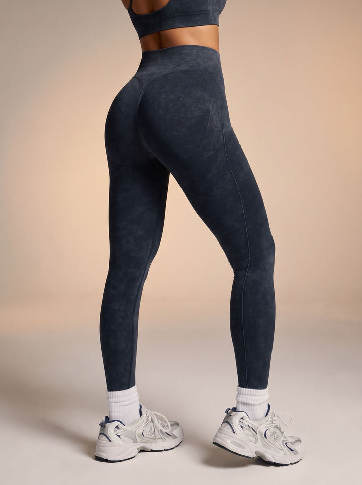 High Waisted Acid Wash Yoga Leggings