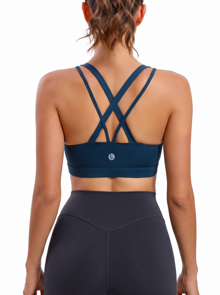 Strappy Back Supportive Sports Bra